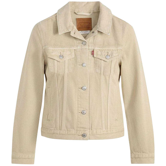 Beige - Front - Levis Womens-Ladies Denim Trucker Jacket