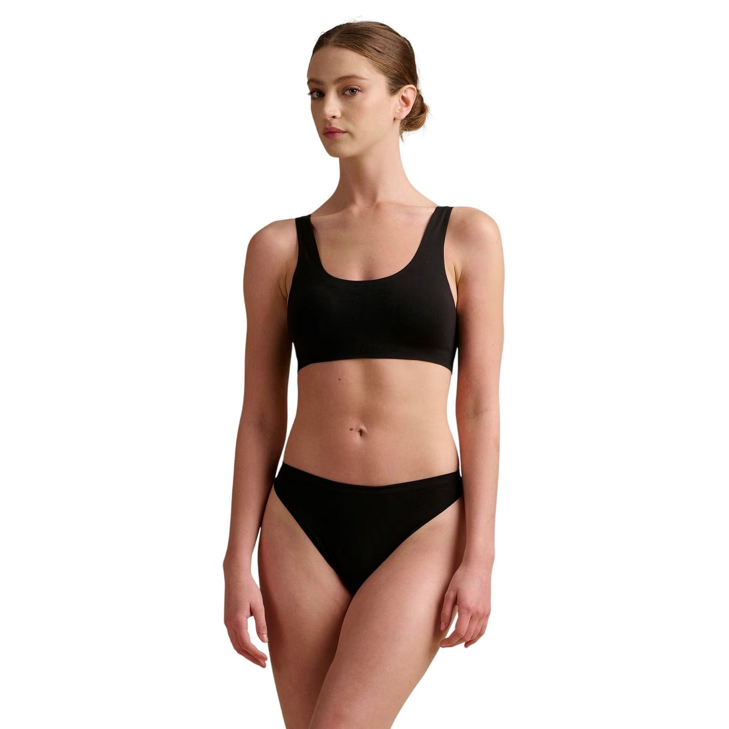 Black - Pack Shot - Wolford Womens-Ladies Structured Scoop Neck Bralette
