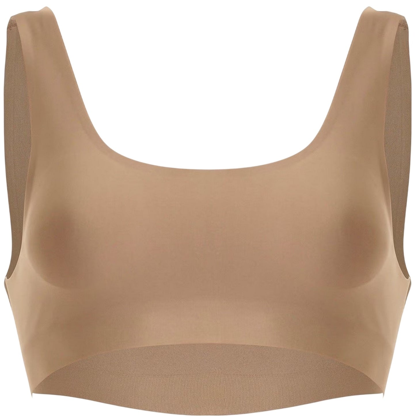 Macchiato - Front - Wolford Womens-Ladies Structured Scoop Neck Bralette