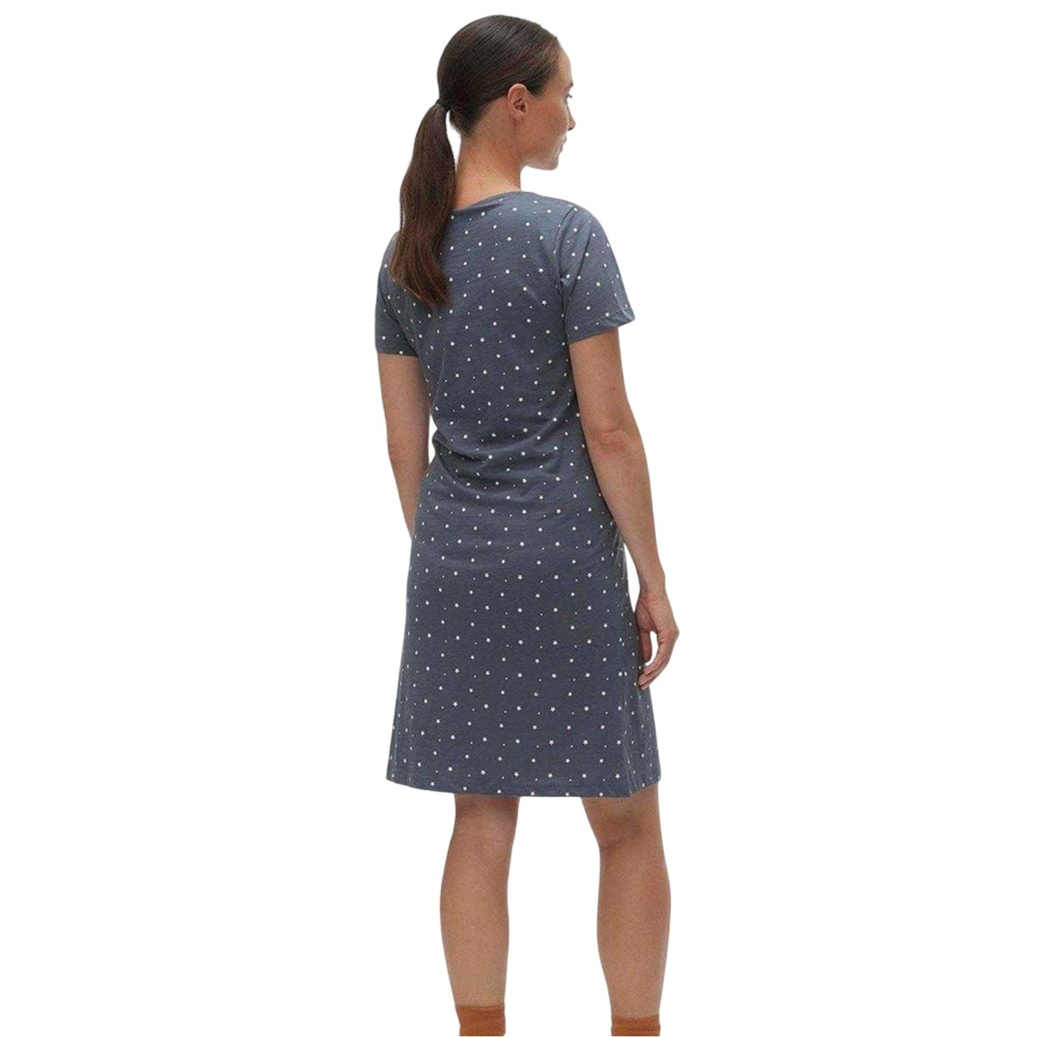 Stormy Weather - Back - Mamalicious Womens-Ladies Stars Jersey Maternity Nightdress