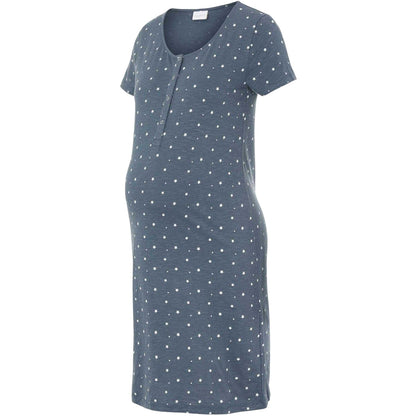 Stormy Weather - Front - Mamalicious Womens-Ladies Stars Jersey Maternity Nightdress