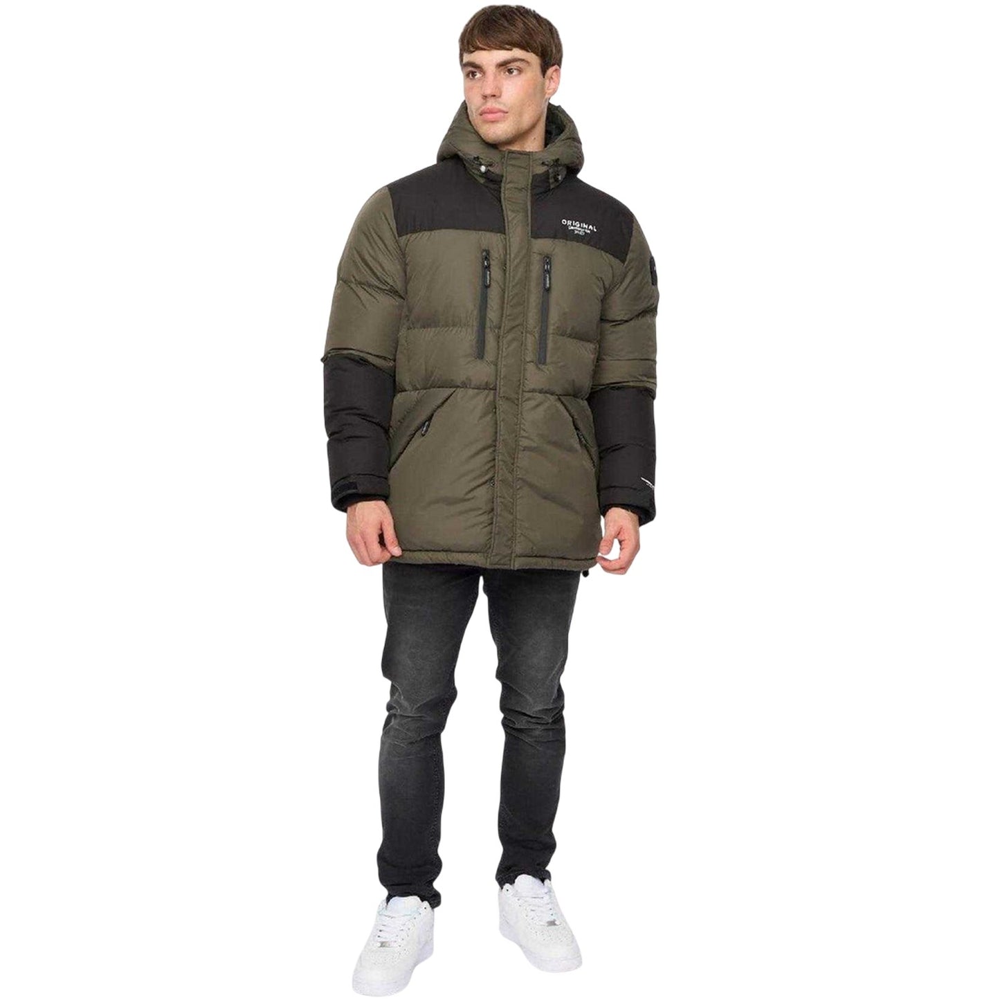 Green - Lifestyle - Crosshatch Mens Polyester Puffer Jacket