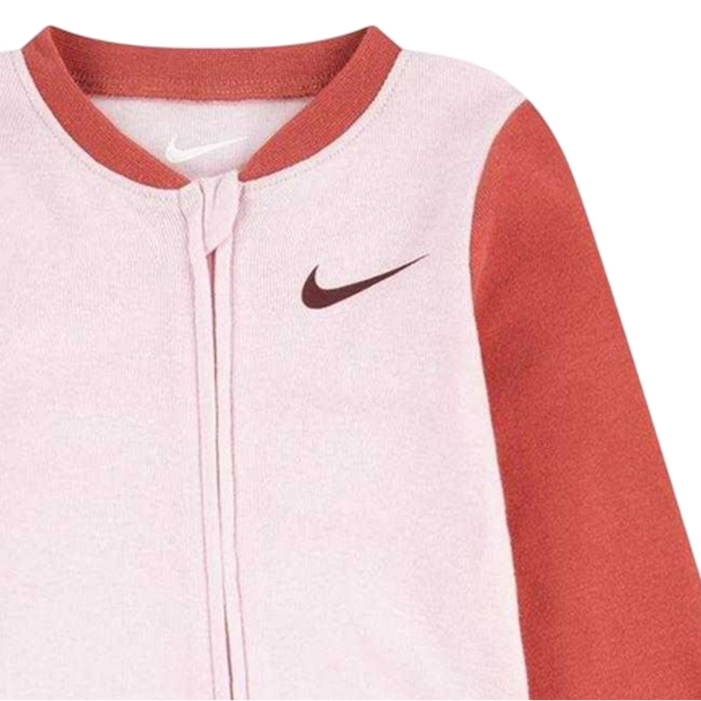 Pink Foam - Side - Nike Baby Girls Full Foot Long-Sleeved Sleepsuit