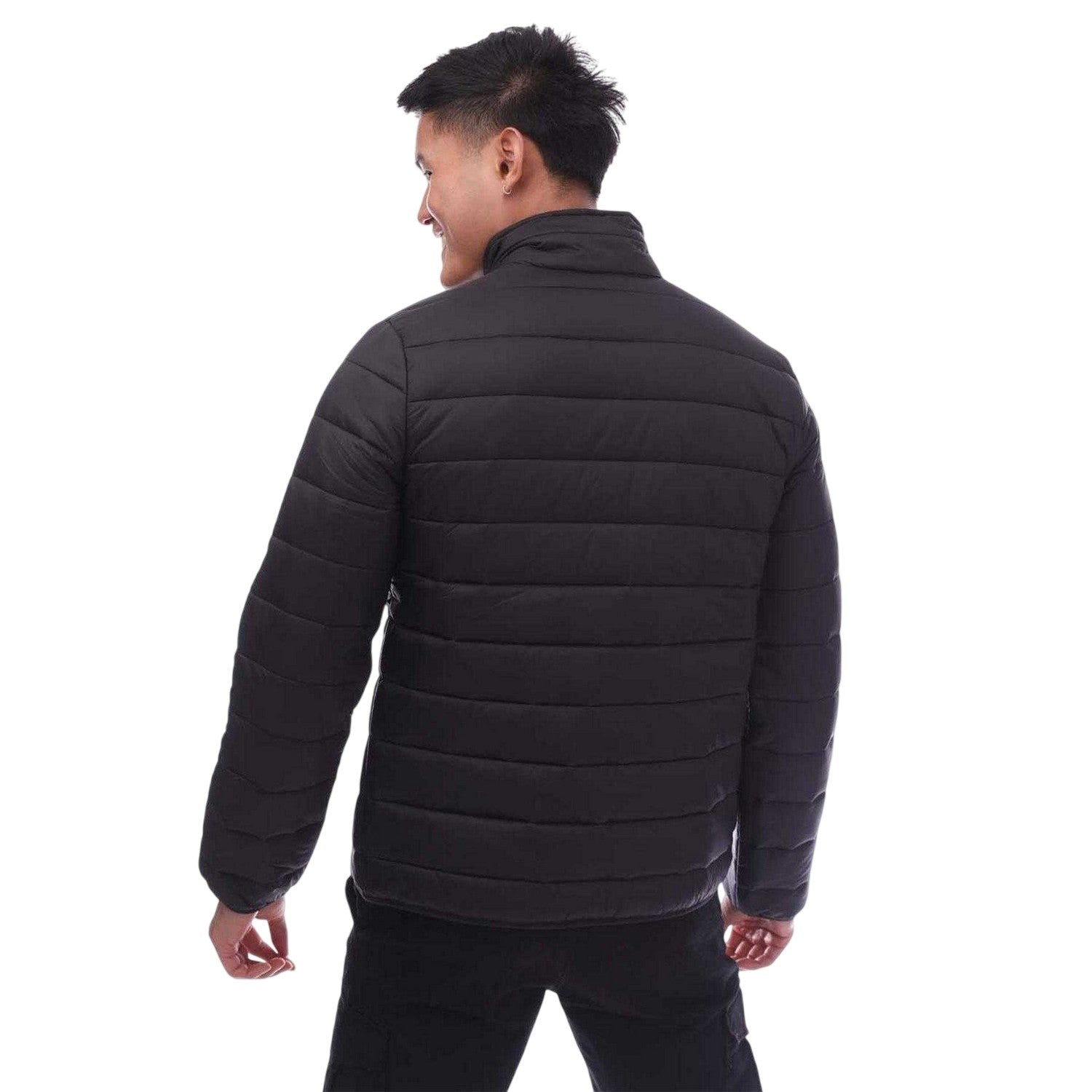Black - Back - Farah Mens Padded Jacket