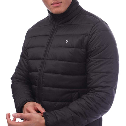 Black - Side - Farah Mens Padded Jacket
