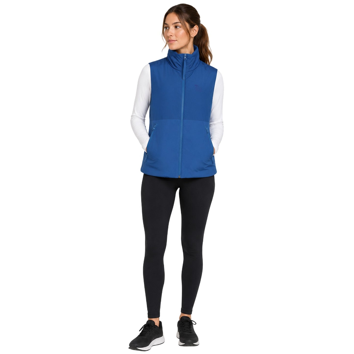 Kingdom Blue - Lifestyle - Lacoste Womens-Ladies Two Tone Sleeveless Gilet