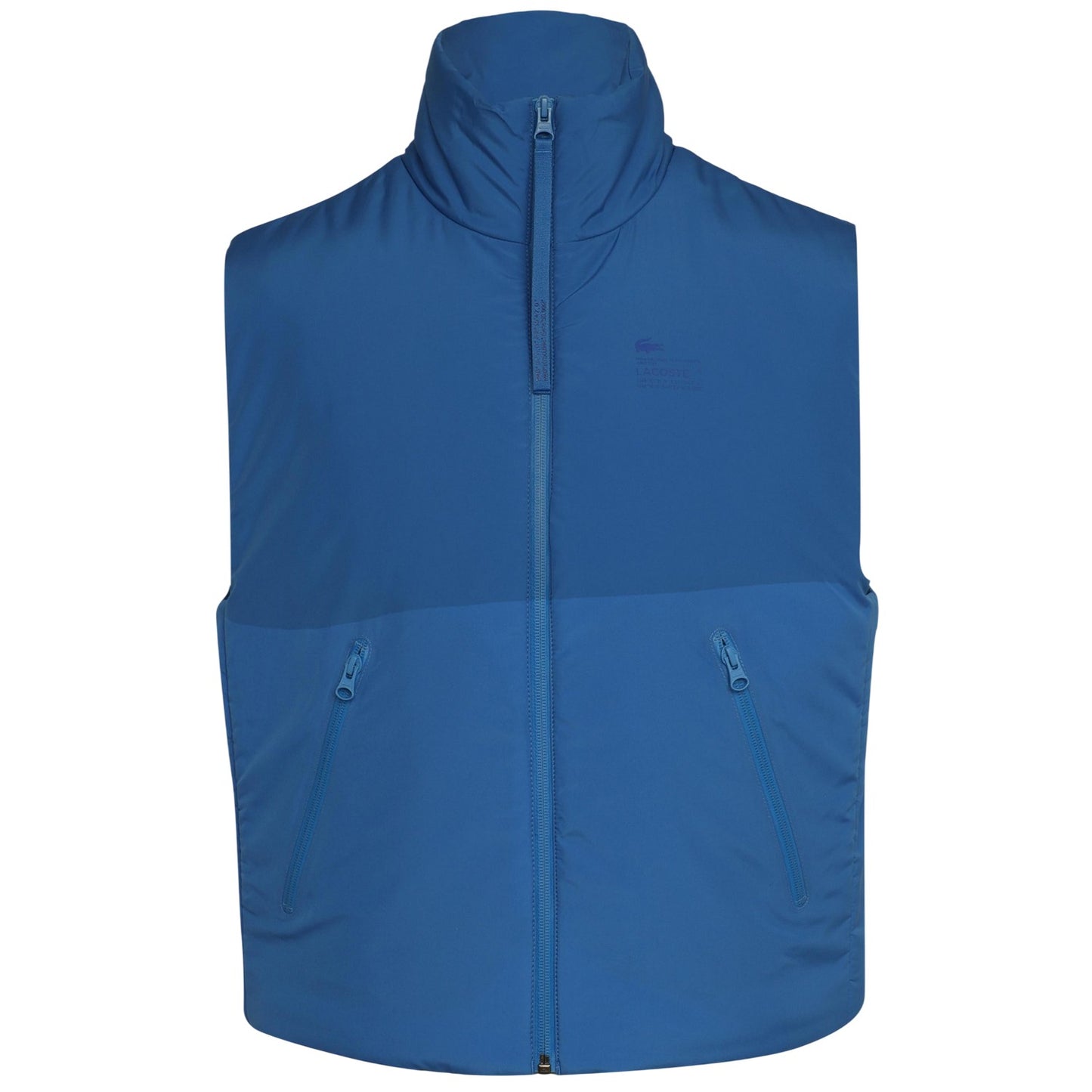 Kingdom Blue - Front - Lacoste Womens-Ladies Two Tone Sleeveless Gilet