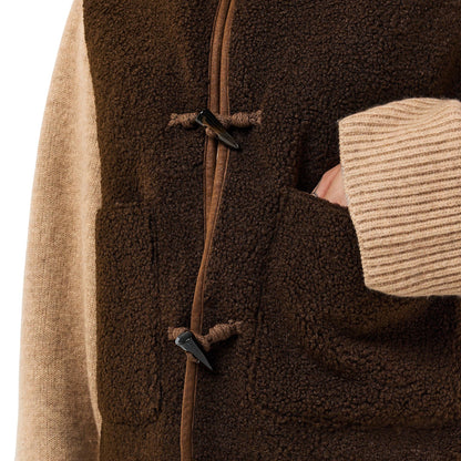 Chocolate - Side - Threadbare Womens-Ladies Itoje Borg Gilet