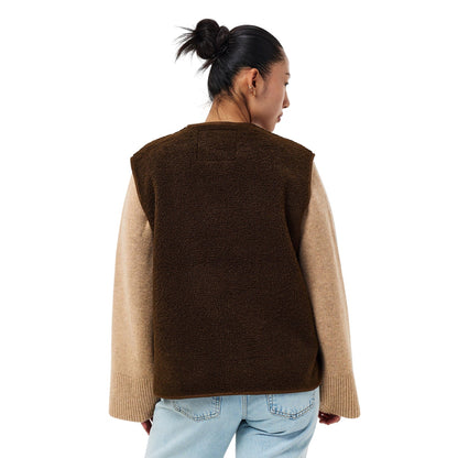 Chocolate - Lifestyle - Threadbare Womens-Ladies Itoje Borg Gilet