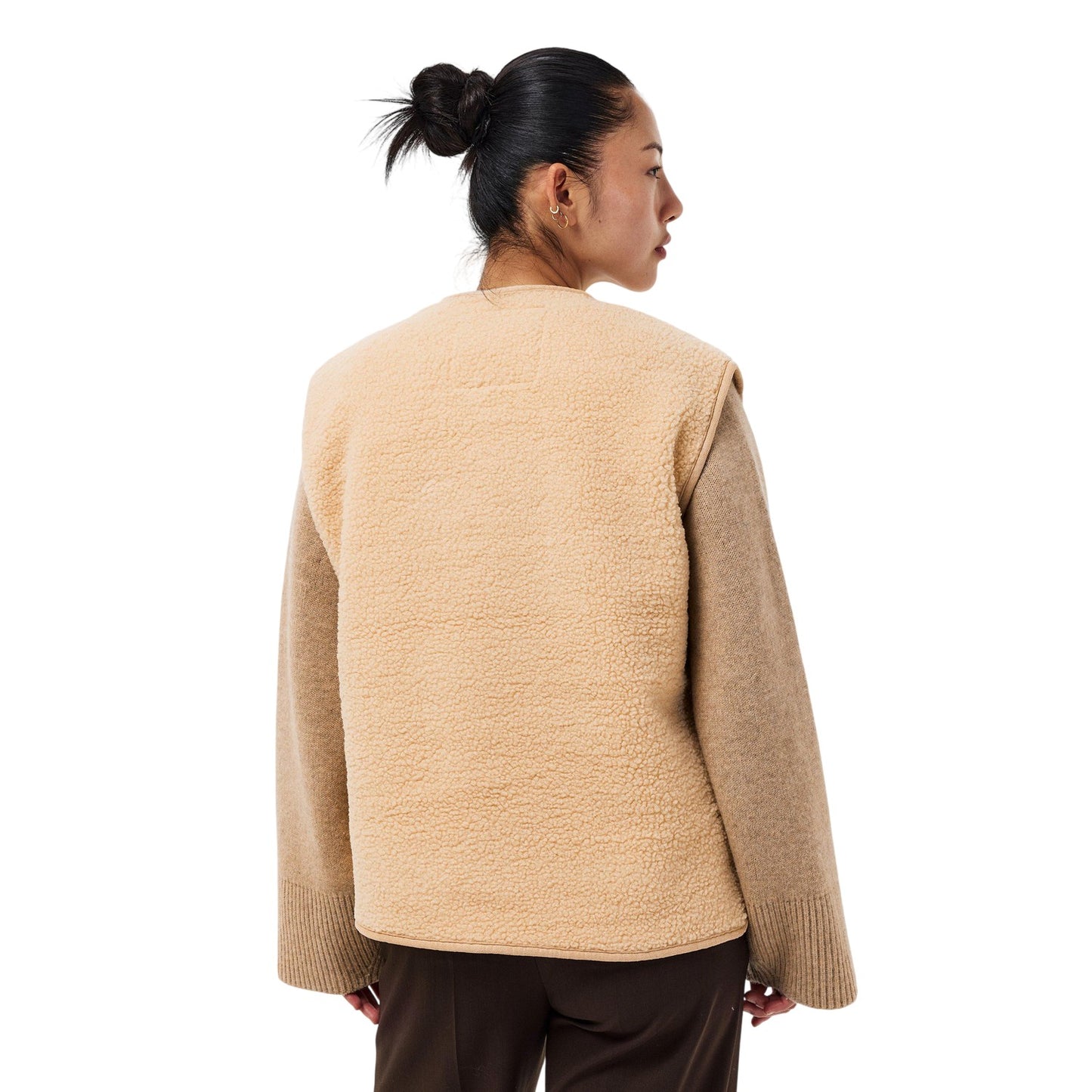 Ecru - Lifestyle - Threadbare Womens-Ladies Itoje Borg Gilet