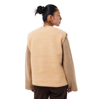 Ecru - Lifestyle - Threadbare Womens-Ladies Itoje Borg Gilet