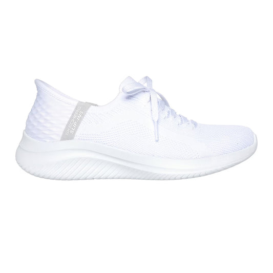 White-Light Grey - Front - Skechers Womens-Ladies Ultra Flex 3.0 Arch Fit Shoes