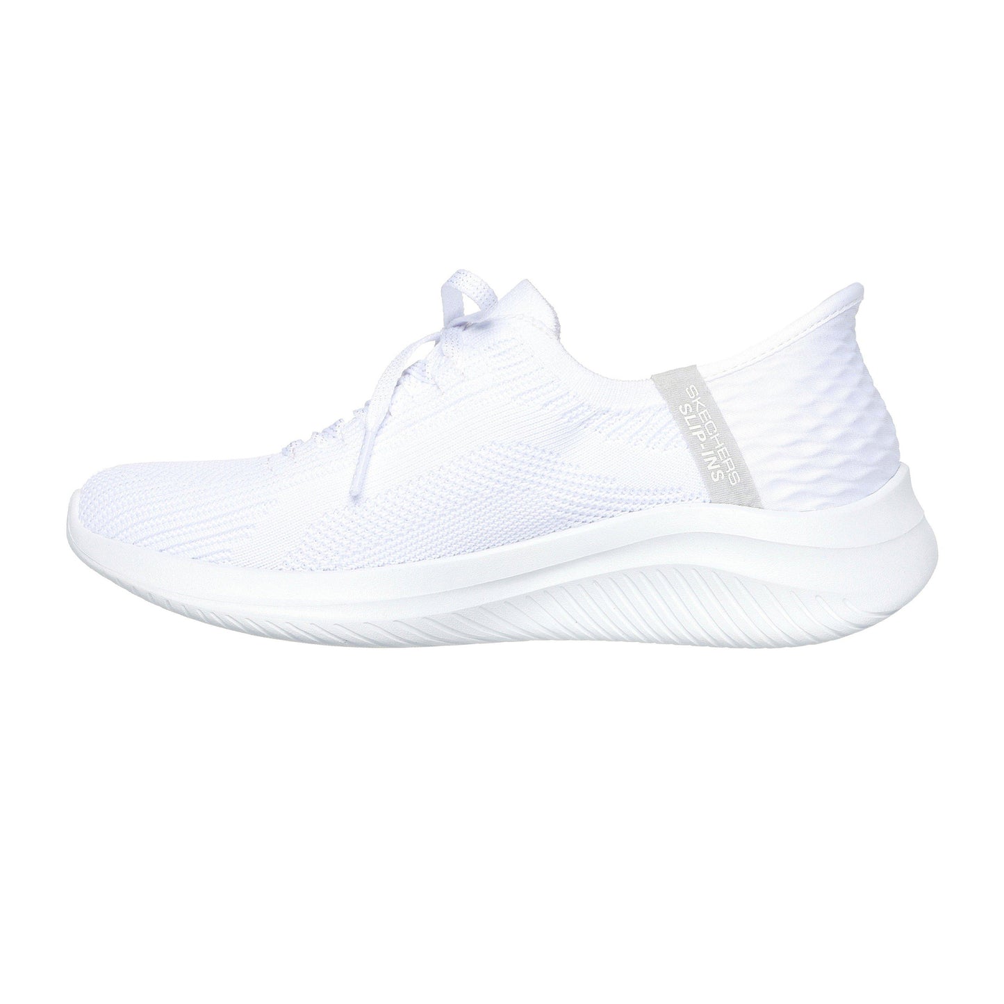 White-Light Grey - Back - Skechers Womens-Ladies Ultra Flex 3.0 Arch Fit Shoes