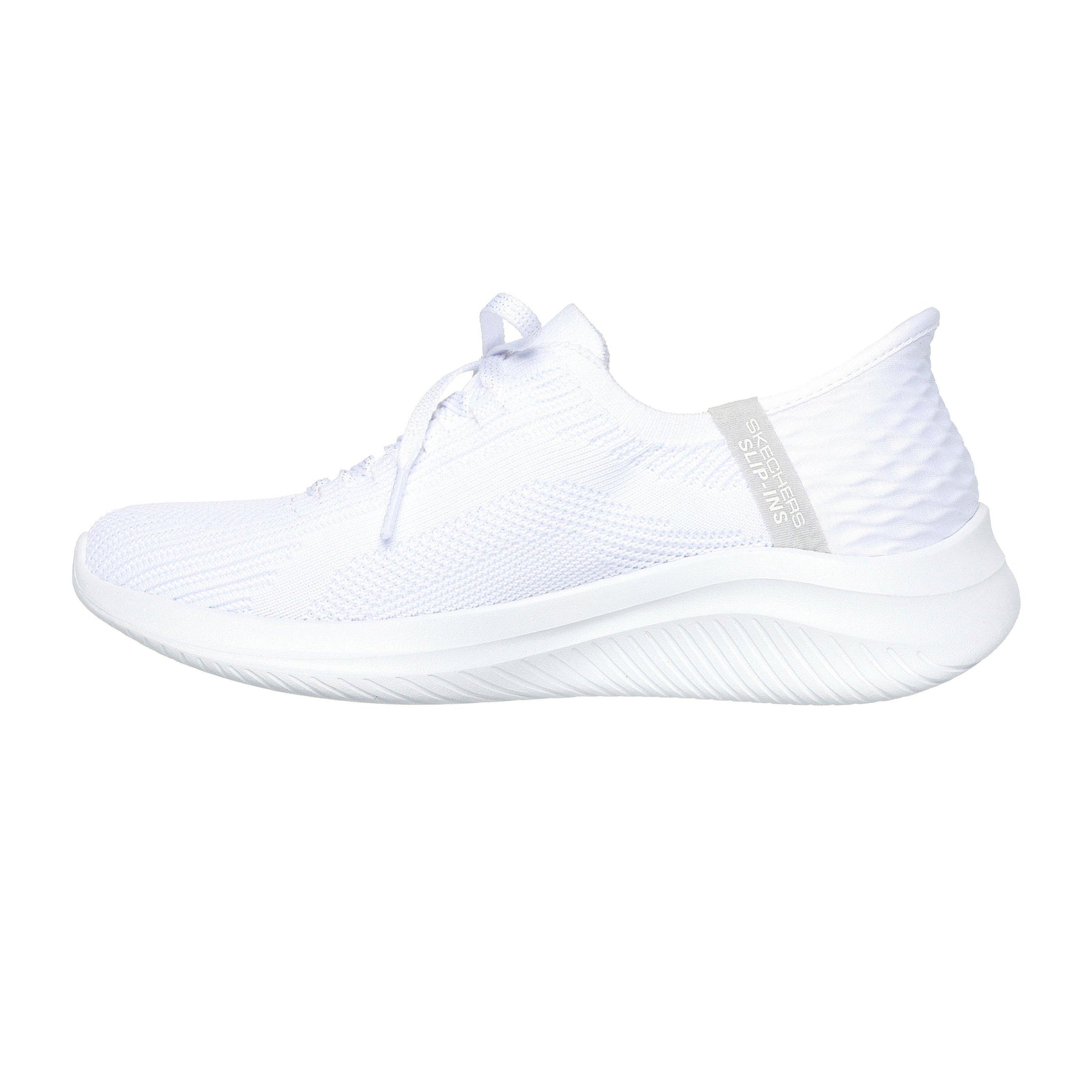 White-Light Grey - Back - Skechers Womens-Ladies Ultra Flex 3.0 Arch Fit Shoes