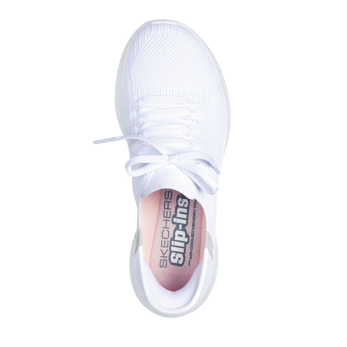 White-Light Grey - Side - Skechers Womens-Ladies Ultra Flex 3.0 Arch Fit Shoes