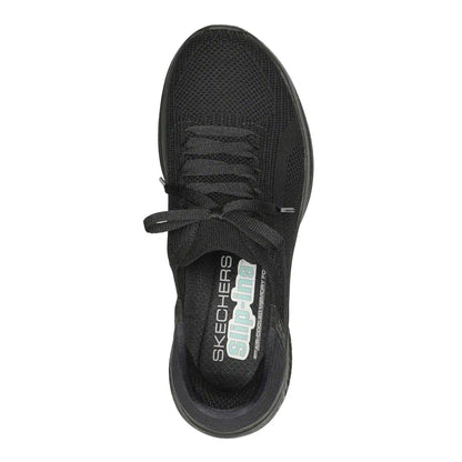 Black - Side - Skechers Womens-Ladies Ultra Flex 3.0 Arch Fit Shoes