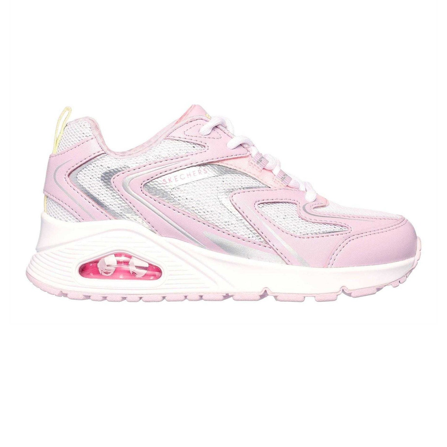 Lavender-Pink - Front - Skechers Girls Uno Classic Trainers