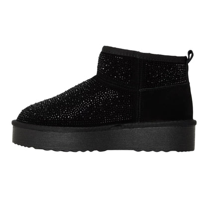 Black - Back - Steve Madden Womens-Ladies Clydes Suede Platform Boots