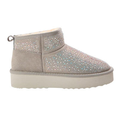 Grey Sage - Front - Steve Madden Womens-Ladies Clydes Suede Platform Boots
