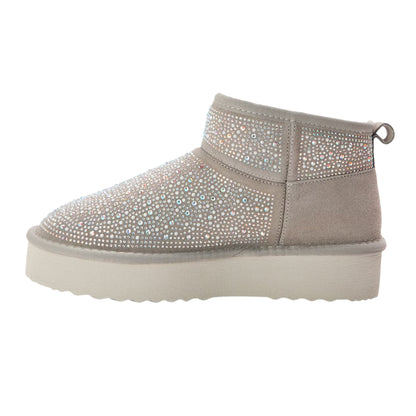 Grey Sage - Back - Steve Madden Womens-Ladies Clydes Suede Platform Boots
