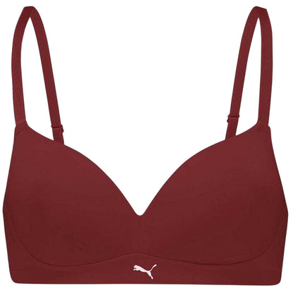 Burgundy - Front - Puma Womens-Ladies Lined Soft Bralette