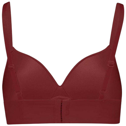 Burgundy - Back - Puma Womens-Ladies Lined Soft Bralette