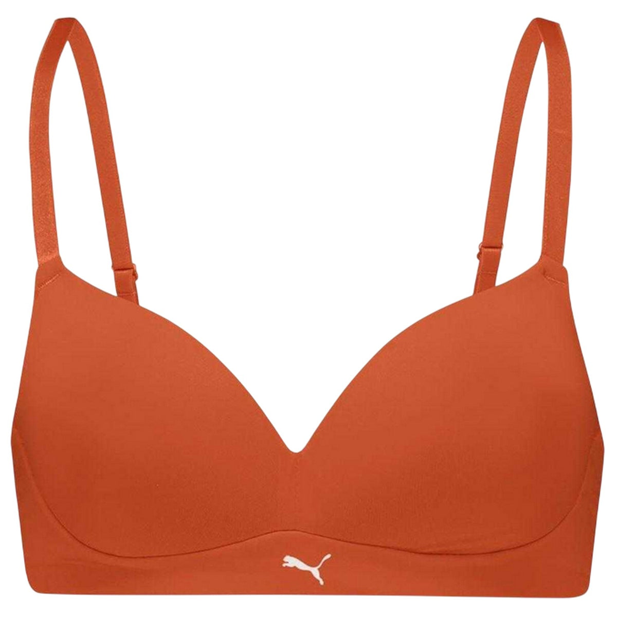 Flame Orange - Front - Puma Womens-Ladies Lined Soft Bralette