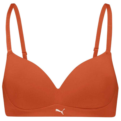 Flame Orange - Front - Puma Womens-Ladies Lined Soft Bralette