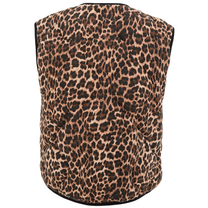Brown - Back - I Saw It First Womens-Ladies Leopard Print Lace Up Gilet