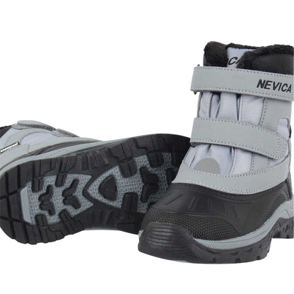 Grey - Side - Nevica Childrens-Kids Snow Boots