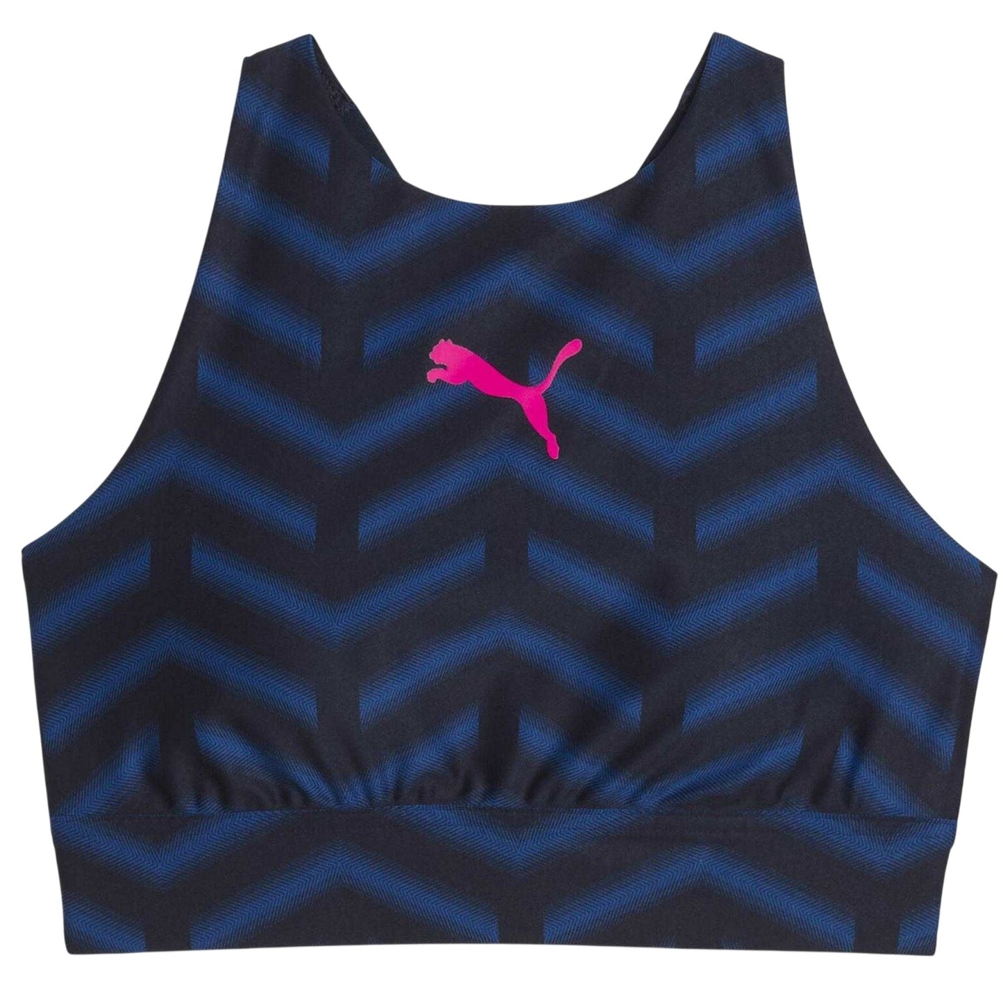 Navy-Orange - Front - Puma Womens-Ladies Individualblaze Eversculpt Sports Bra