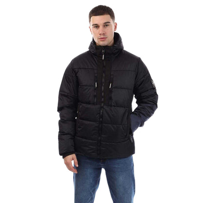 Blue - Front - Crosshatch Mens Polyester Padded Jacket