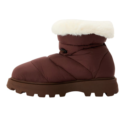 Brown - Back - Steve Madden Womens-Ladies Frostee Sheepskin Boots