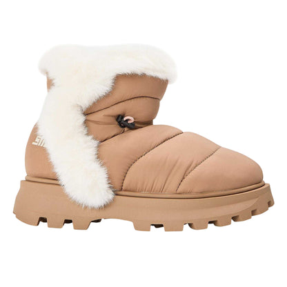 Tan - Front - Steve Madden Womens-Ladies Frostee Sheepskin Boots