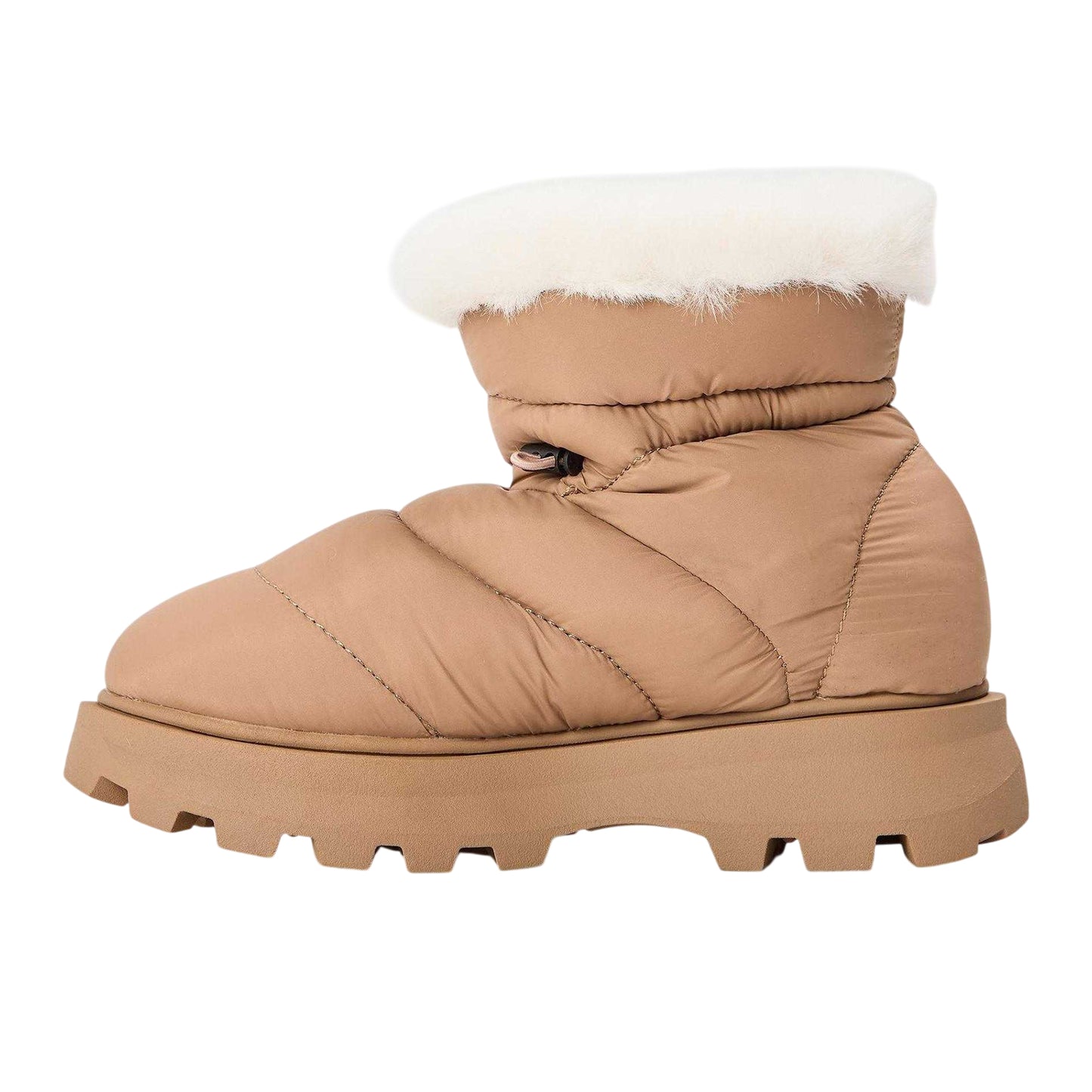 Tan - Back - Steve Madden Womens-Ladies Frostee Sheepskin Boots