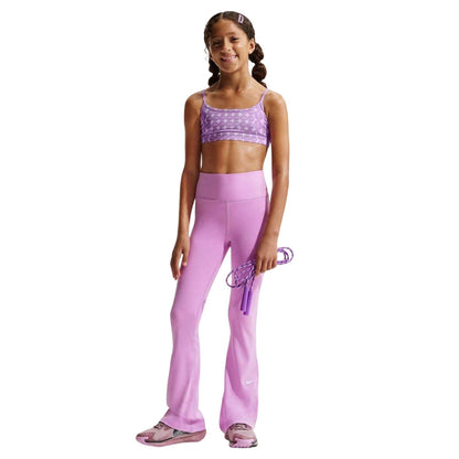 Fuchsia - Pack Shot - Nike Girls Logo Printed Scoop Neck Bralette