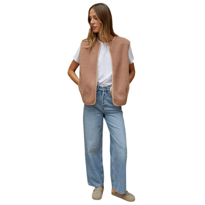 Mauve - Lifestyle - Threadbare Womens-Ladies Niya Borg Lightweight Gilet