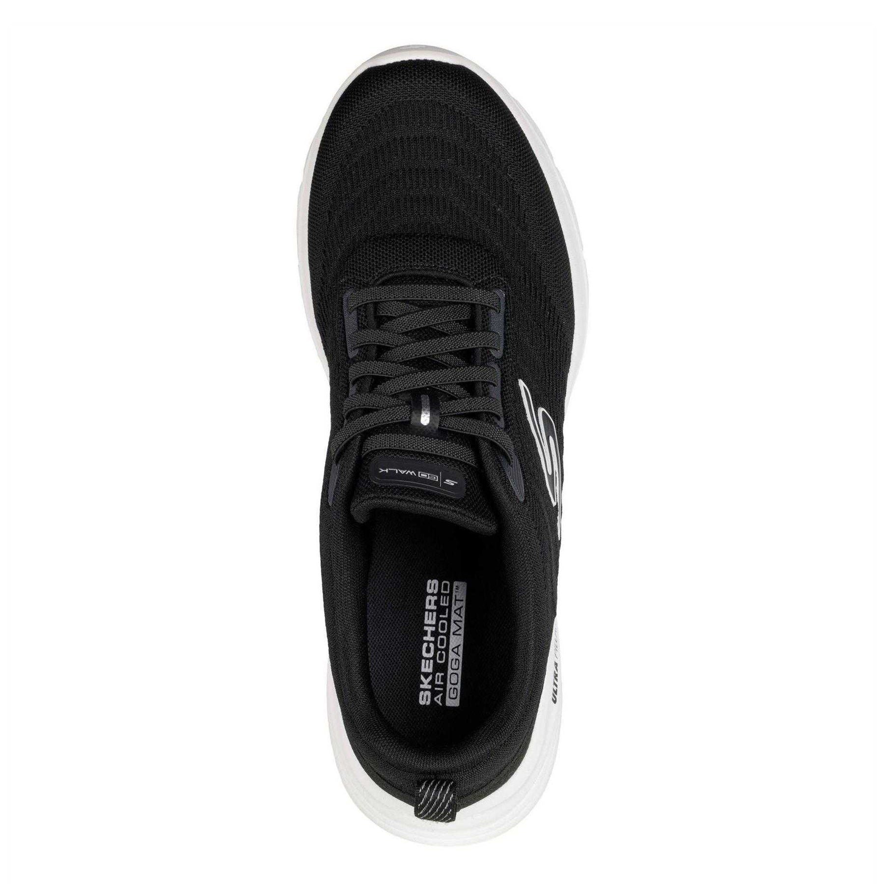Black-White - Side - Skechers Mens Go Walk 8 Trainers