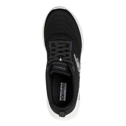 Black-White - Side - Skechers Mens Go Walk 8 Trainers