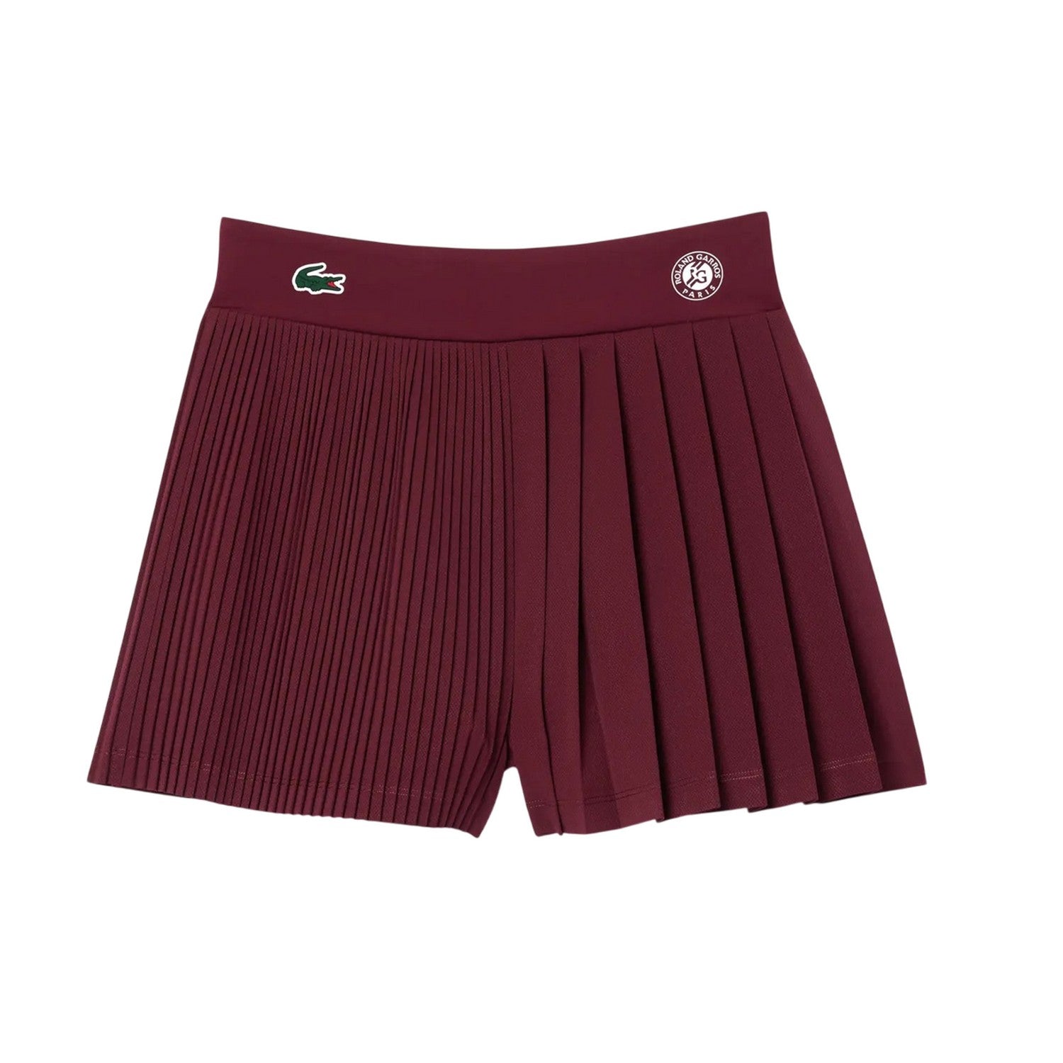 Purple - Front - Lacoste Womens-Ladies Roland Garros Edition Sports Pleated Tennis Shorts
