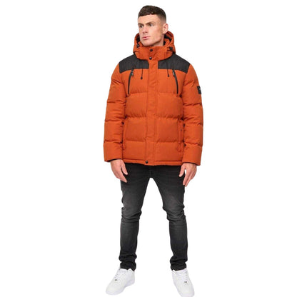 Orange - Pack Shot - Crosshatch Mens Hooded Jacket