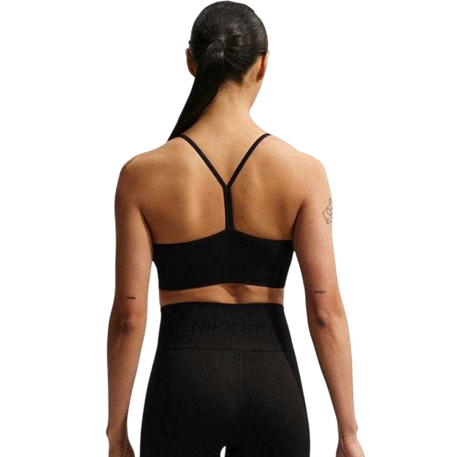 Black - Back - Nike Womens-Ladies Pro Padded Seamless Sports Bra