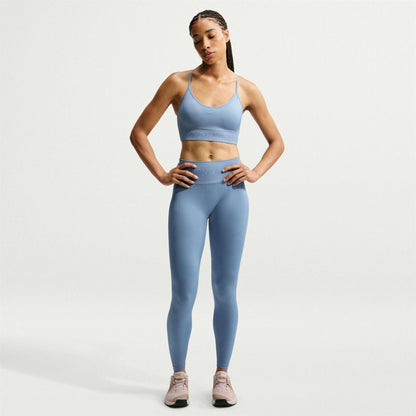 Blue - Lifestyle - Nike Womens-Ladies Pro Padded Seamless Sports Bra