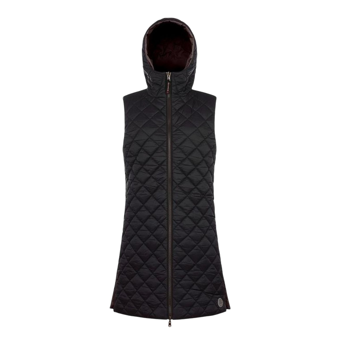Brown - Lifestyle - Museum Womens-Ladies Hooded Reversible Gilet