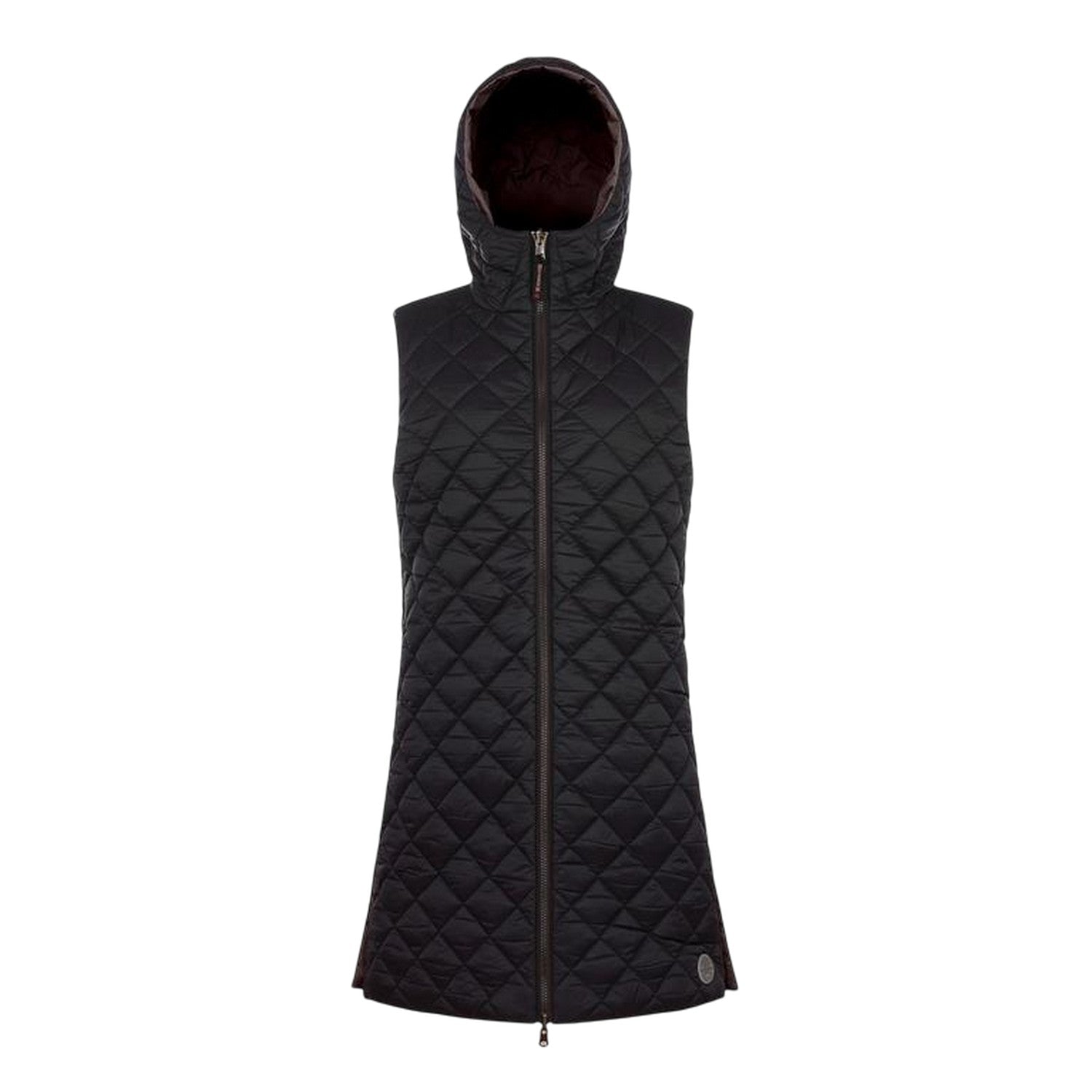 Brown - Lifestyle - Museum Womens-Ladies Hooded Reversible Gilet