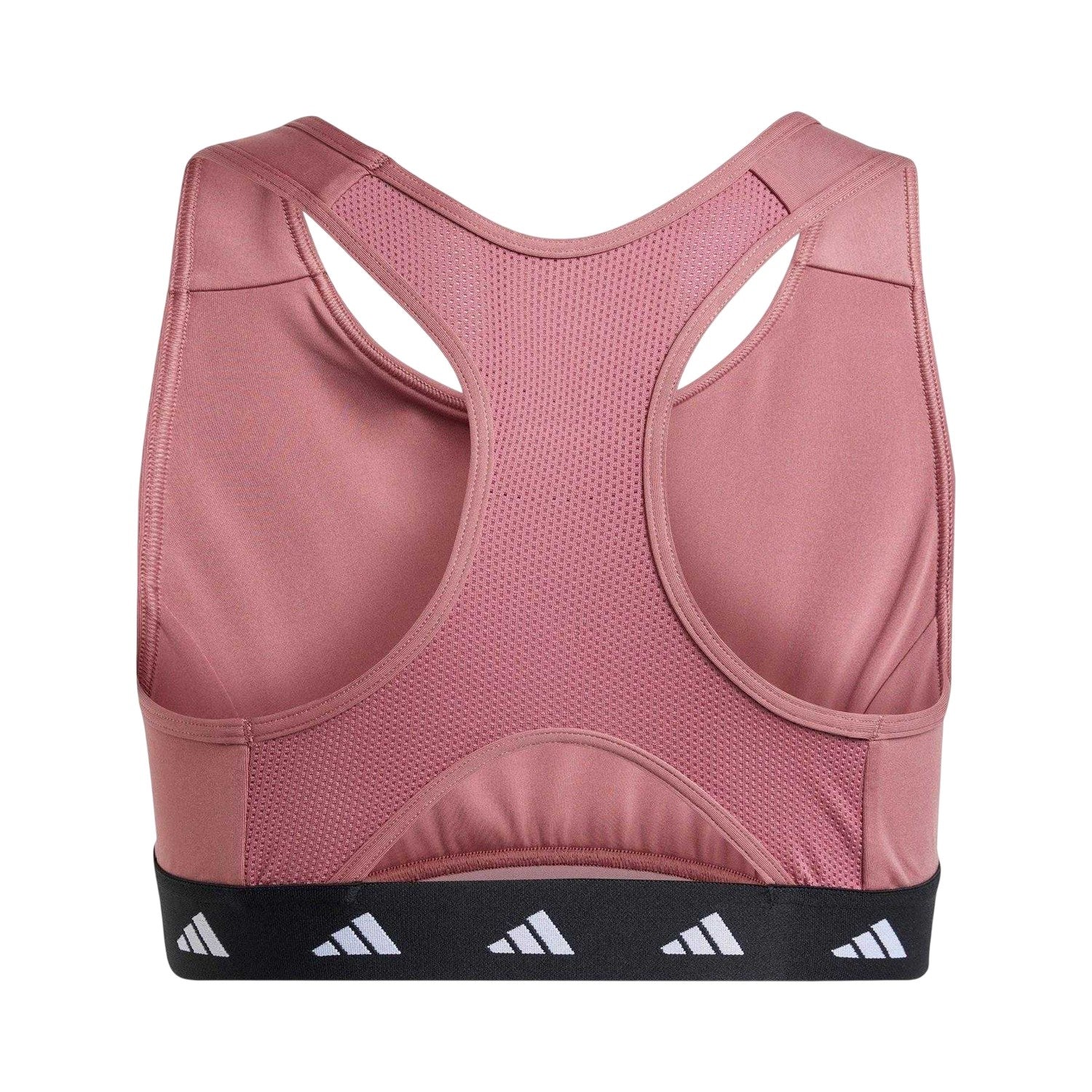 Pink-Black-White - Back - Adidas Girls PrimeLift Low Impact Sports Bra