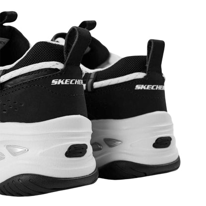 Black-White - Side - Skechers Childrens-Kids D´Lites 4.0 Trainers
