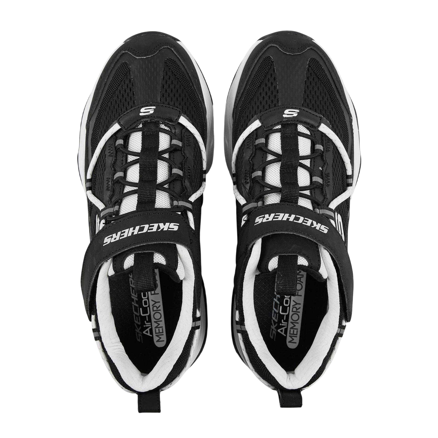 Black-White - Lifestyle - Skechers Childrens-Kids D´Lites 4.0 Trainers
