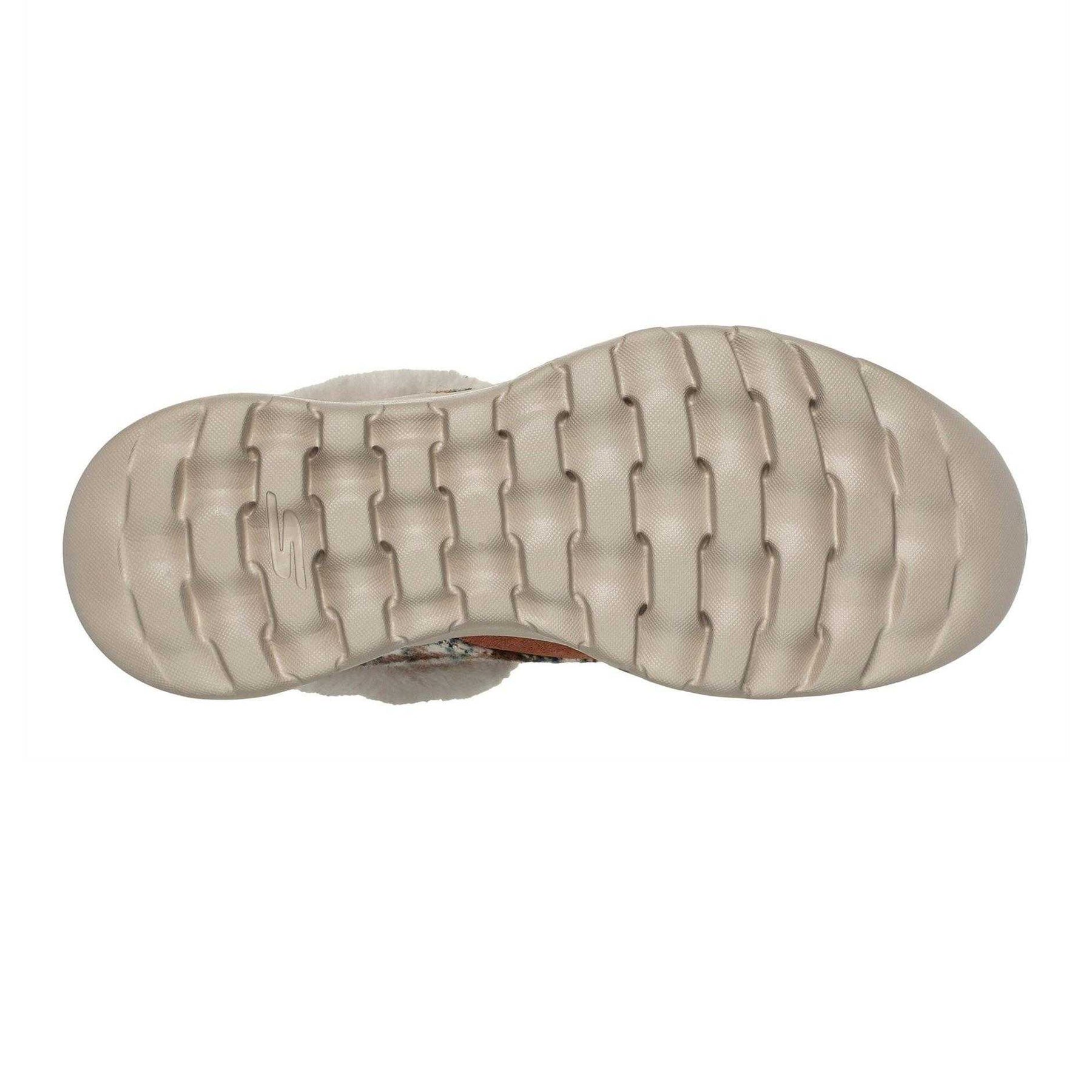 Tan - Lifestyle - Skechers Womens-Ladies Go Joy Tartan Suede Trainers