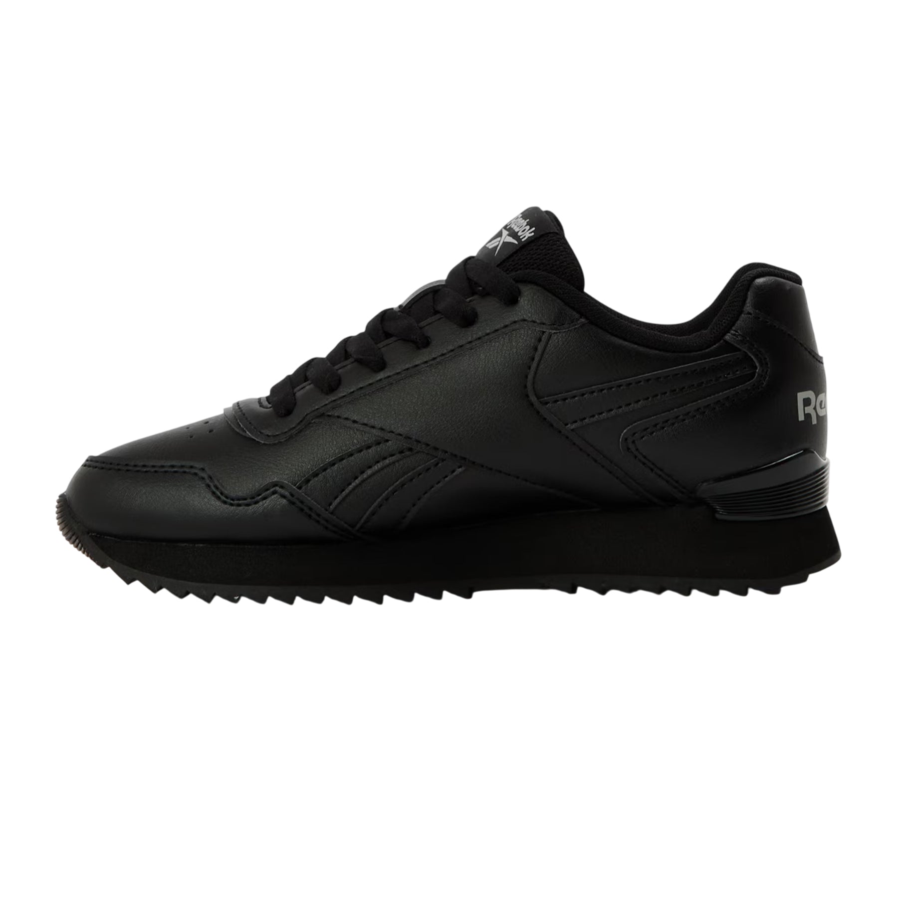 Triple Black - Back - Reebok Childrens-Kids Glideripclip Vegan Leather Trainers